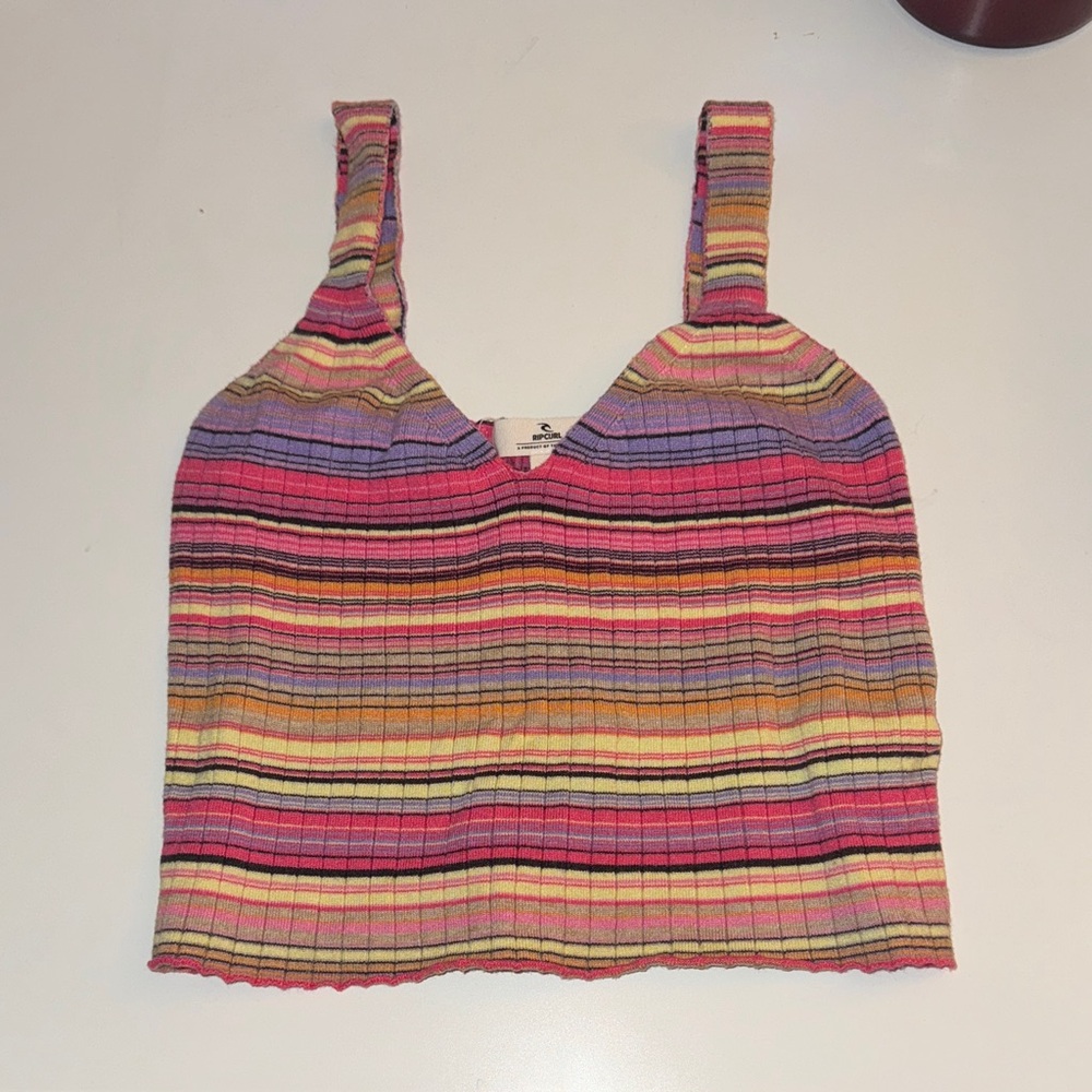 Cropped knit tank
